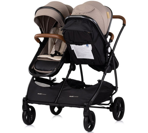 chipolino carucior pentru gemeni duo smart kbds02503tr tiramisu