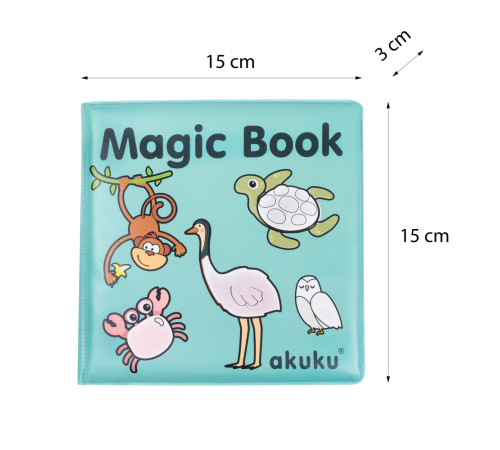 akuku-69502 a0657 Сărticică moale cu sc&acirc;rț&acirc;itor "magical book"