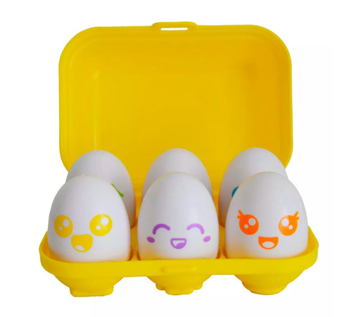  tomy e73560 Игровой набор "Яйца-сортеры в жёлтом лотке" 6 шт.