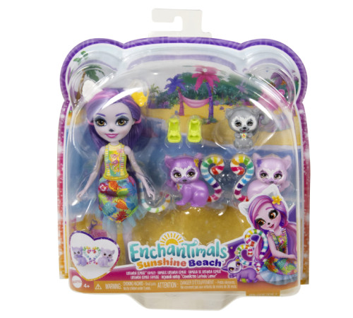 enchantimals hrx86 set de joc "familia lemur lorinda"