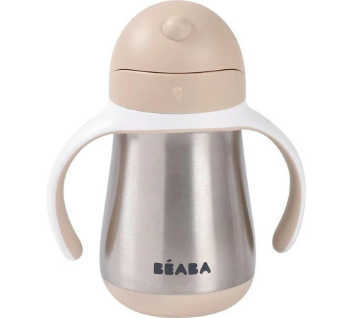  beaba b913633 cana inox cu pai 250 ml. (8 m.+) bej