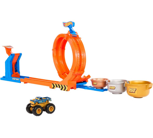 hot wheels jbx64  Игровой набор "monster trucks loop-and-flip trophy challenge"