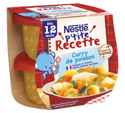Детское питание в Молдове nestle Рыба с овощами в соусе карри 2х200 гр. (12 м.+)