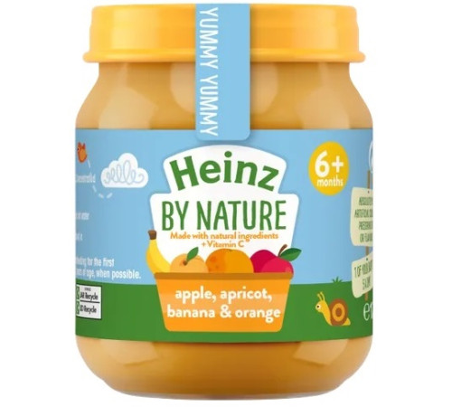 heinz piure mere-caise-banane-portocale(6 luni +) 120 gr.