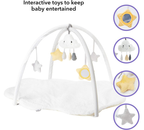 nuby id99805 Коврик игровой "cloud & star play gym" (0 м+)