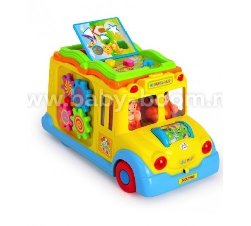 hola toys 796 Музыкальная игрушка "Школьный автобус"