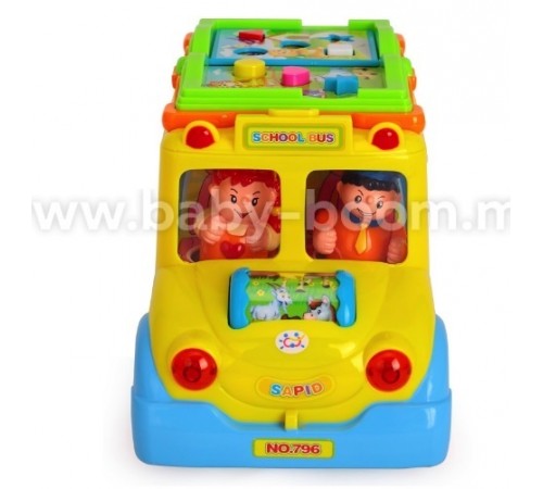 hola toys 796 Музыкальная игрушка "Школьный автобус"