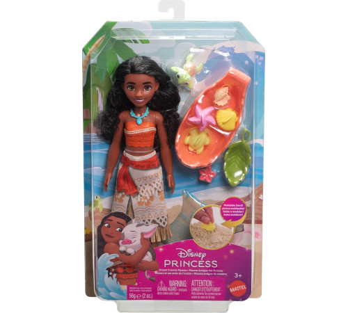 disney princess jfc40 păpușa "prințesa moana" din seria "prietenii mării" cu nisip