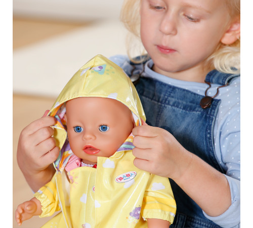 zapf creation 836460 set haine pentru păpuși baby born deluxe pelenă de ploaie (43 cm.)