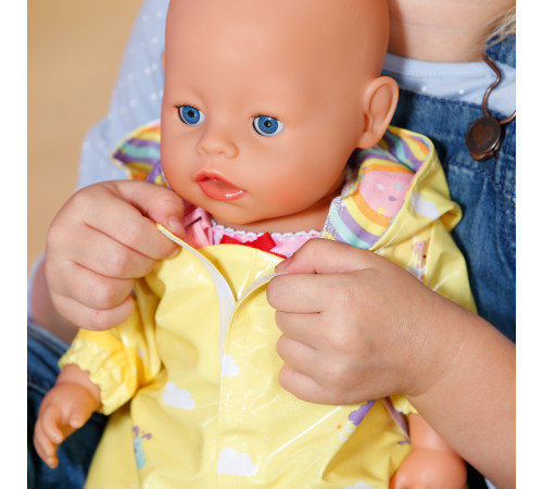 zapf creation 836460 set haine pentru păpuși baby born deluxe pelenă de ploaie (43 cm.)