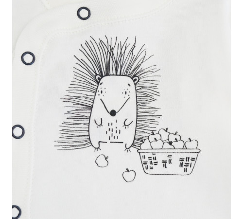 minikin 242200356 Распашонка "hedgehog" (р.56) молочный