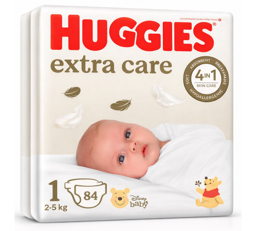 huggies extra care Подгузники 1 (2-5 кг.) 84 шт.