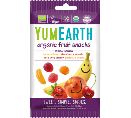  yumearth jeleuri organic din fructe (50 g)