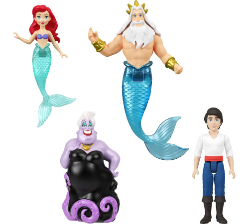  disney princess jhg84 set de figurine "ariel și prietenii"