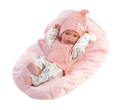  llorens 63504 Кукла "bimba rn estampado gatitos con cojin" (35 см.)