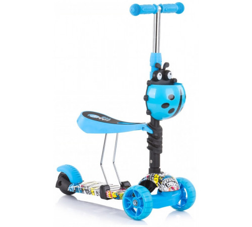  chipolino trotineta 3-in-1 "kiddy evo" albastru/graffiti (3+)
