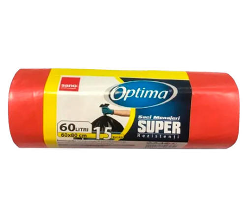 Produse chimice de uz casnic in Moldova sano saci menajeri optima roșii (60 l) 15 buc. 007055