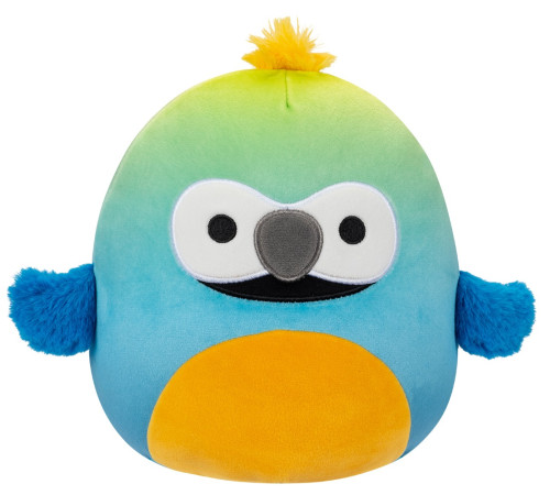 squishmallows sqcr04120 jucărie moale "macaw albastru galben - baptiz” (19 cm.)