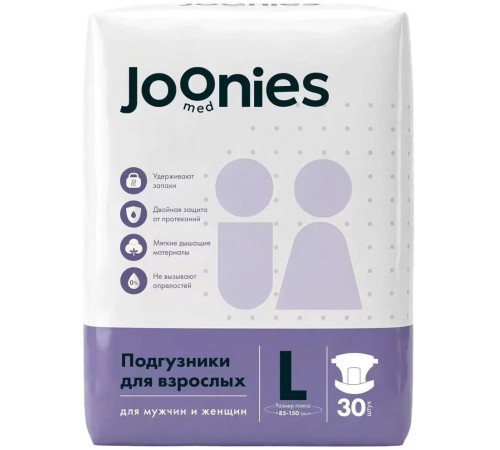  joonies 100302 scutece pentru adulți med adult, mărimea l (30 buc.)
