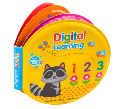  bocioland-194 0137 Мягкая обучающая книжка с пищалкой "Енот" bl013