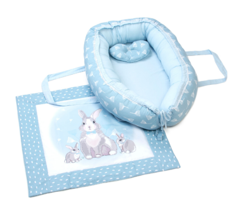 veres 450.05 cocon-poziționer cu patura "summer bunny" blue