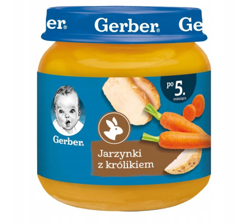 gerber Овощное пюре с кроликом (5 м+) 125 гр.