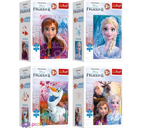  trefl 56022 "mini-maxi" puzzle "prietenia &icirc;ntr-o țară &icirc;nghețată / frozen 2" (20 el.) &Icirc;n sort.