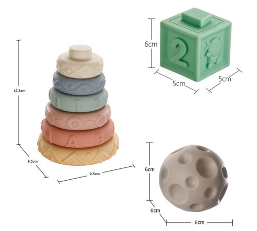 op 202142746 set de jucării din silicon (27 buc.)Набор силиконовых игрушек (27 шт.)
