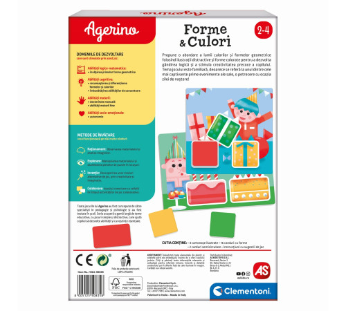 as kids 1024-50835 Развивающая игра agerino "Формы и цвета" (рум.)