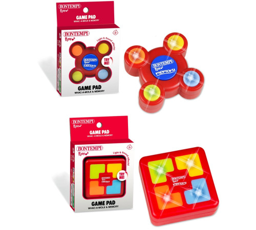  bontempi 701000 mini-consolă electronică pentru copii "gamepad: lovește c&acirc;rtița și memory"
