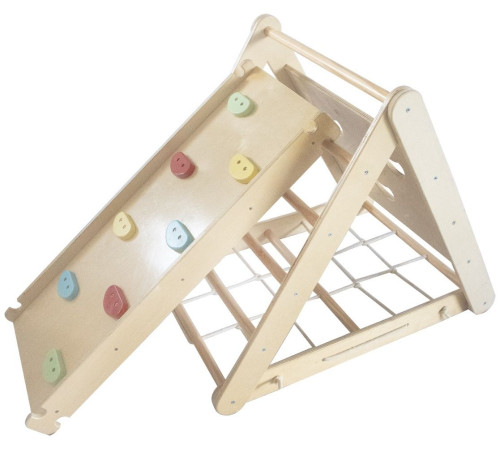 chipolino wtchce02403 Деревянный игровой центр 6 в 1(горка, качели и скалодром)
