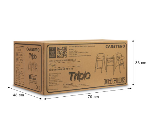 Caretero-7731 Scaun pentru copii 3-in-1 "Triplo" bej caretero-7731 scaun pentru copii 3-in-1 "triplo" bej