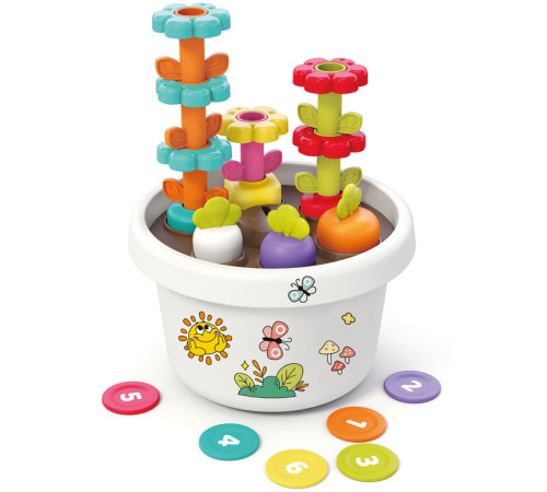 hola toys he795800 Развивающая игрушка "Горшочек с цветами"
