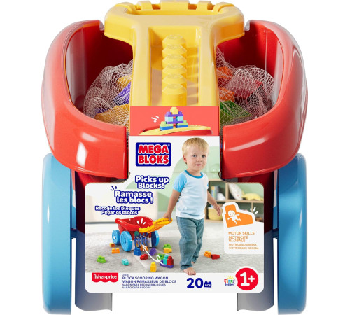  mega bloks jfr30 Конструктор с тележкой (20 дет.)