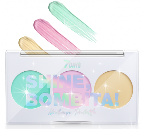  7days shine bombita! paleta corector pentru față (3 culori) 698433