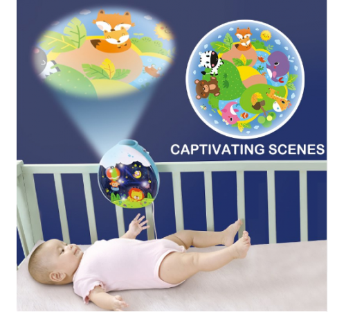 hola toys 1105 carusel muzical cu proiector "cer de noapte"