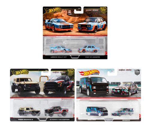 hot wheels hbl96  set de colecție de 2 mașini "premium car culture" (in sort.)