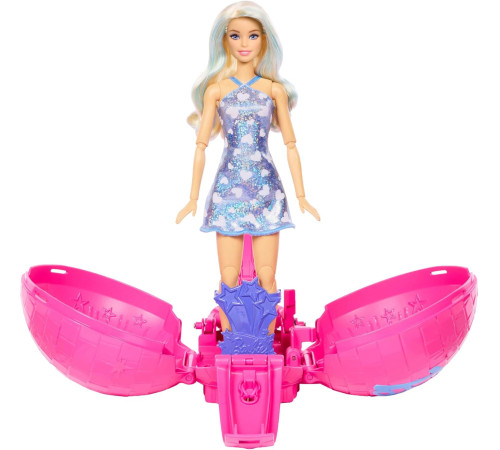 barbie jmk19 set de joacă cu păpușă surpriză "roll & reveal: pop star"