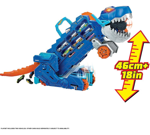 hot wheels hng50 mega transportor "t-rex" cu 2 mașini