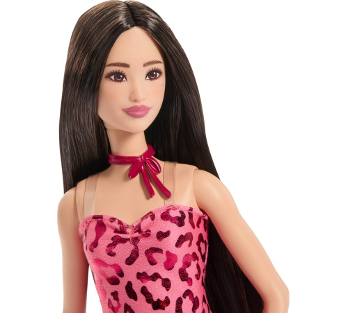 barbie jjn59 păpușa barbie "fashionistas #246" &icirc;ntr-o rochie cu imprimeu leopard