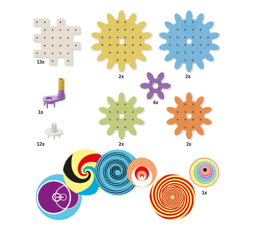 quercetti  82341 constructor "kaleido gears"