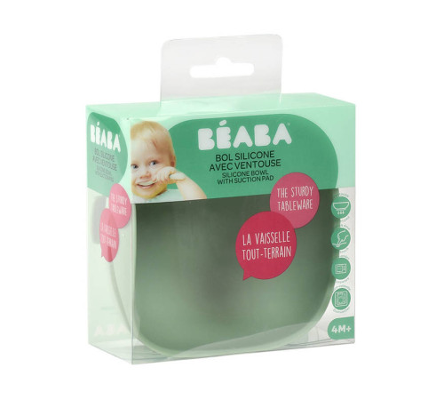 beaba 5905 castron din silicon cu ventuză (240 ml) verde