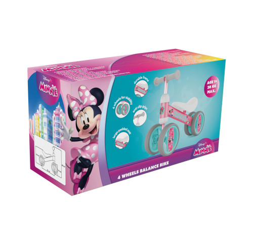 seven 59555 bicicletă de echilibru cu 4 roți "minnie"