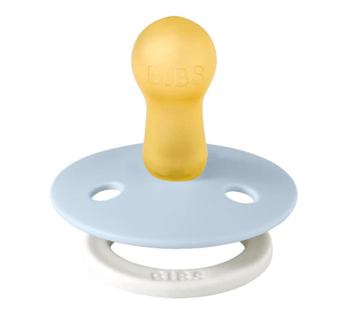 bibs Пустышка круглая латексная color s baby blue glow (0-6 м.)