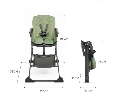 kinderkraft scaun pentru copii foldee verde