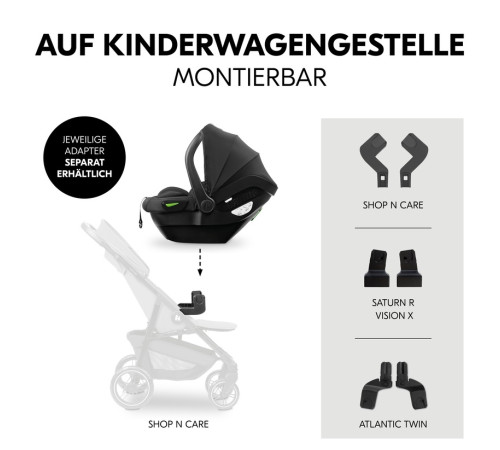 hauck cărucior 3 in 1 shop n care trio set grey