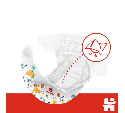 huggies classic jumbo 4 (7-18 kg.)  44 buc.