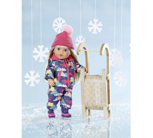 zapf creation 830062 haine pentru păpuși baby born "iarnă cu zăpadă" (43 cm.)