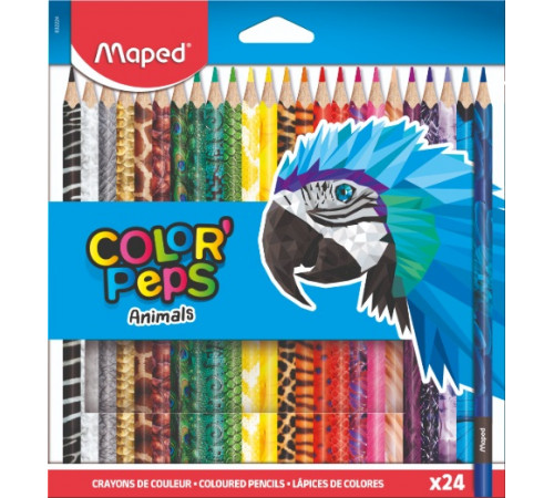  maped 832224 Цветные карандаши "colorpeps animals" (24 шт.)