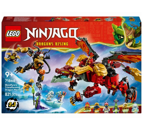 Детский&nbsp;магазин в Кишиневе в Молдове lego ninjago 71868 Конструктор "Трансформирующийся драконий мех Уайлдфайра" (821 дет.)